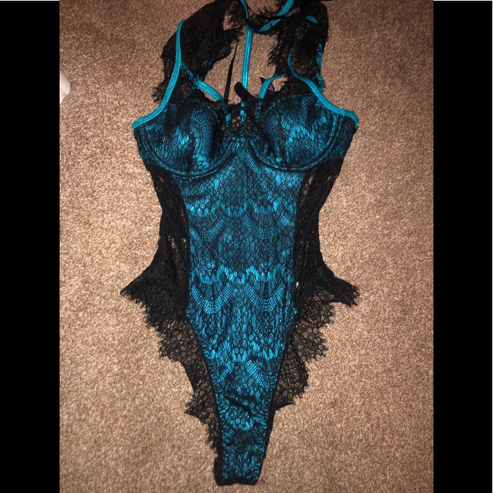 High neck lingerie teddy